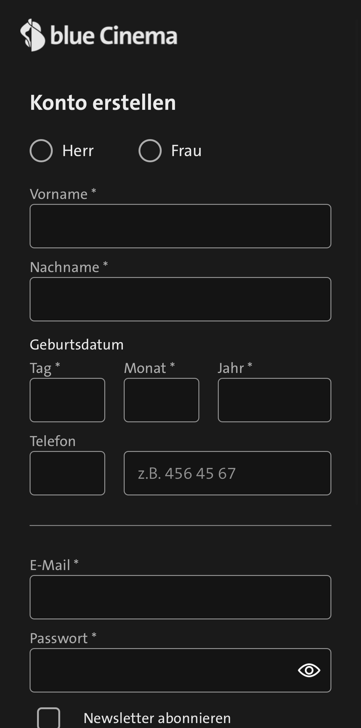 Registrierung